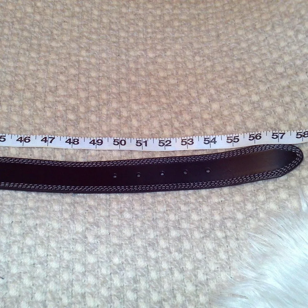 NWT Hickory Creek Black Leather Belt 52 Plus Men Western Workwear Minimalist